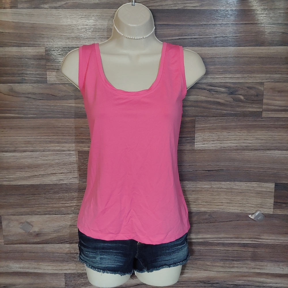 (3for$20) Scott taylor  large sleeveless coral/salom/pinkish top